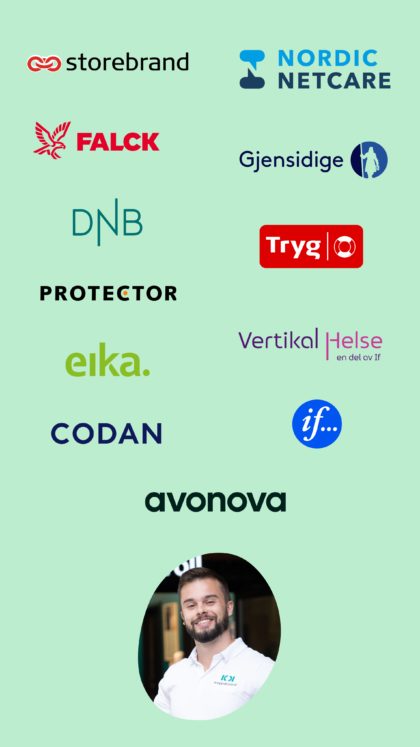 Kroppskontroll helseforsikring storebrand falck Dnb protector nordic netcare gjensidige tryg vertikal helse storebrand eika conda if avonova euro accident codan